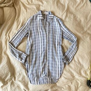 🔴Love Stitch long stripes sleeve top /dress Sz XS